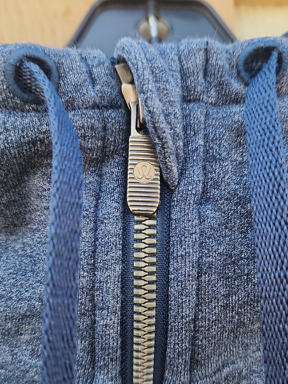 Lululemon Huddle & Hustle Hoodie Heathered Speckled Jet Blue Full Zip 8 Scuba - Picture 4 of 7